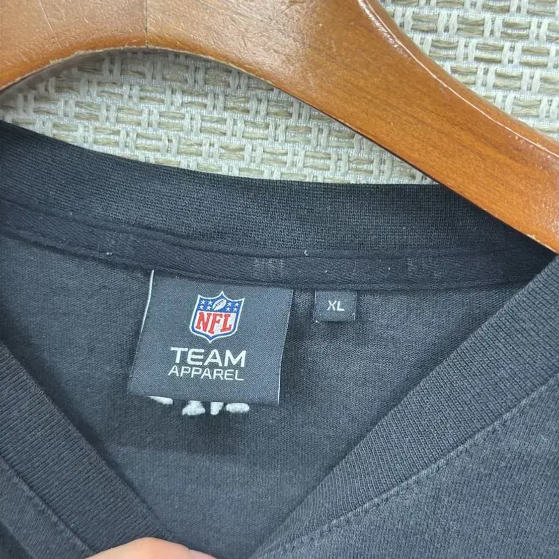 NFL 블랙 오버핏 캐주얼 반팔티 105 D07850 상품이미지3