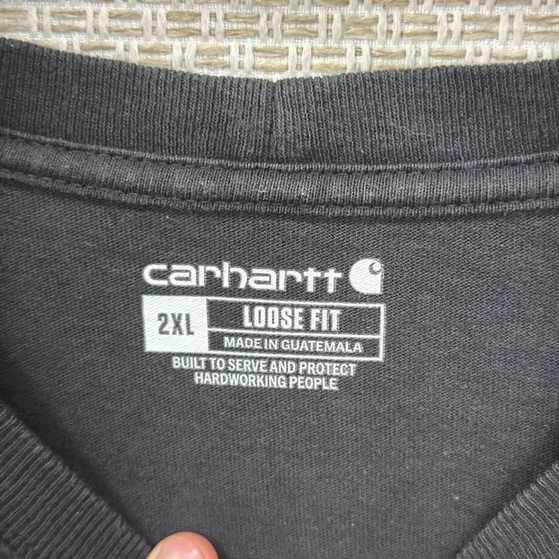 칼하트 블랙 빅로고 오버핏 빅사이즈 반팔티 110 D07926 상품이미지3