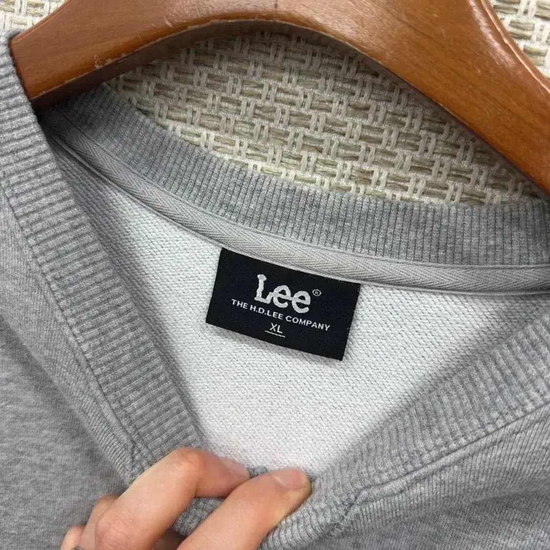리 LEE 그레이 캐주얼 맨투맨 반팔티 105 D08016 상품이미지3