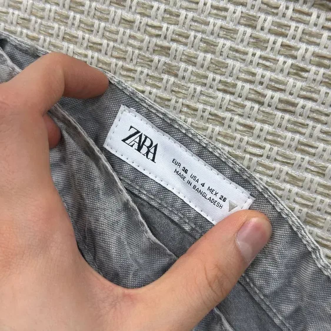 자라 ZARA 그레이 데님팬츠 와이드팬츠 27인치 D08053 상품이미지3