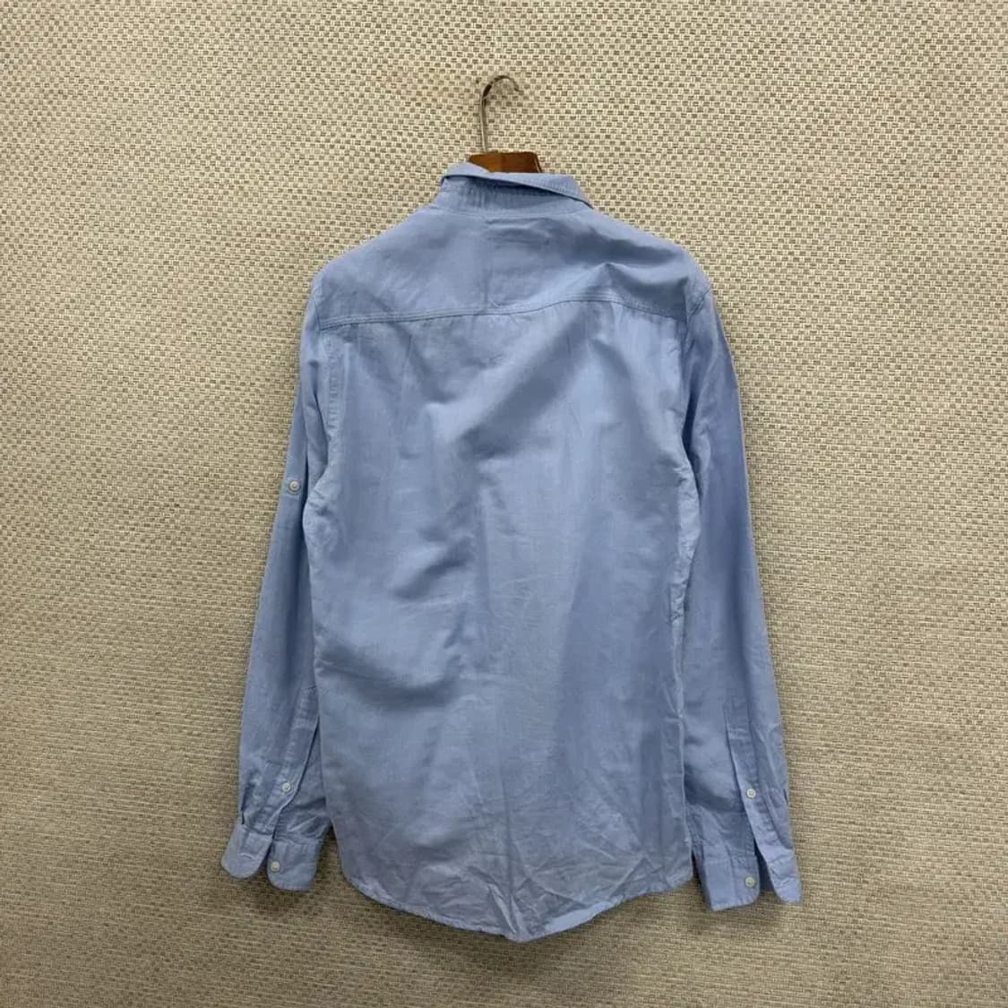 자라 ZARA 블루 린넨 혼방 셔츠 90 D08036 상품이미지2