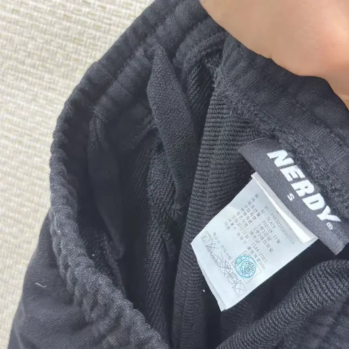 널디 사이드라인 블랙 조거팬츠 S D08056 상품이미지3