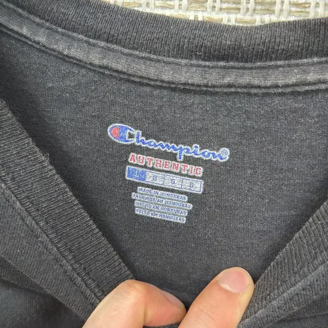 챔피온 블랙 캐주얼 무지 반팔티 100 D08041 상품이미지3