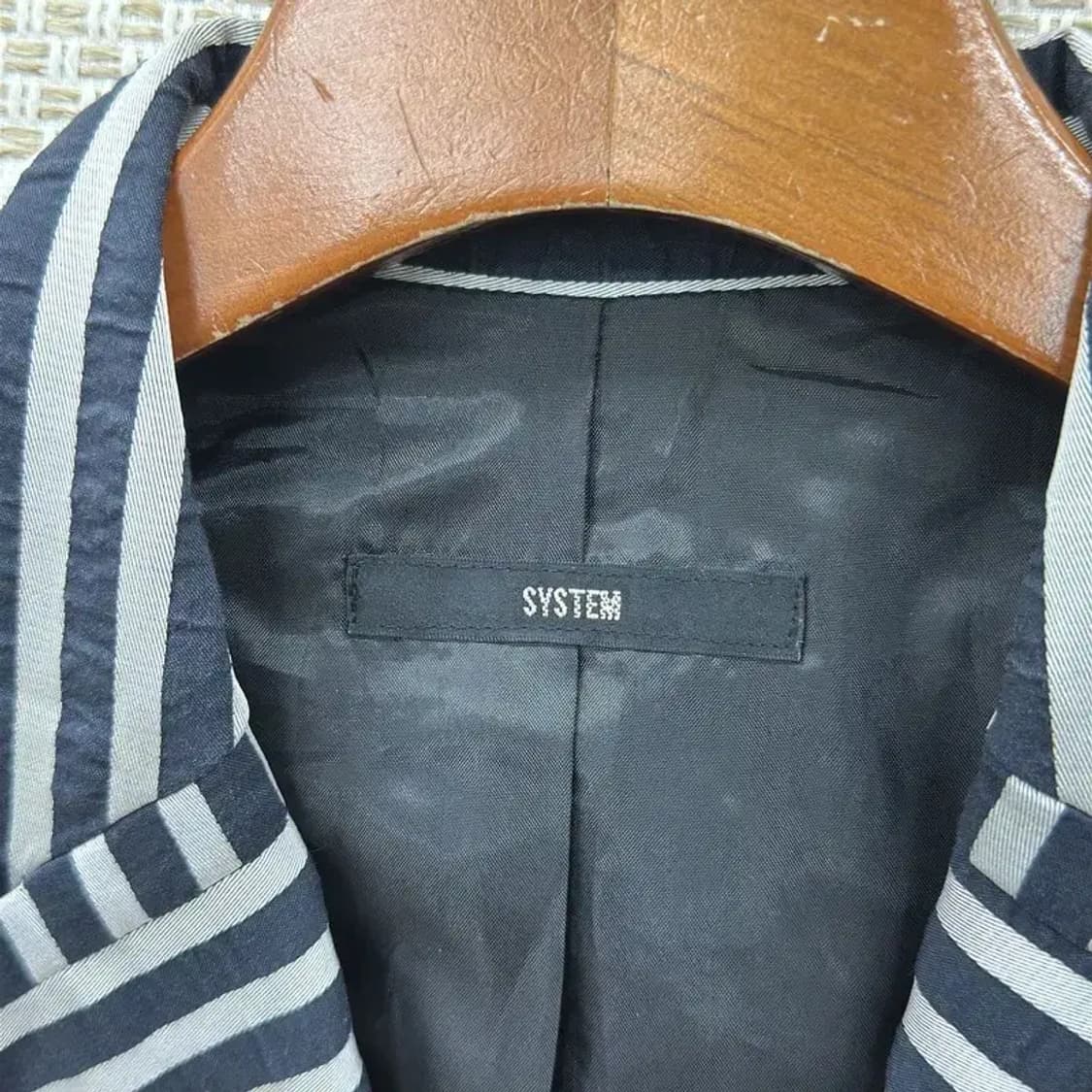 시스템 한섬 캐주얼 스트라이프 여성 숏 블레이저 82 D08117 상품이미지3