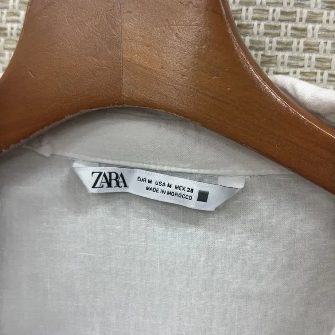 자라 ZARA 린넨 포켓 반팔 셔츠 95 D08304 상품이미지3