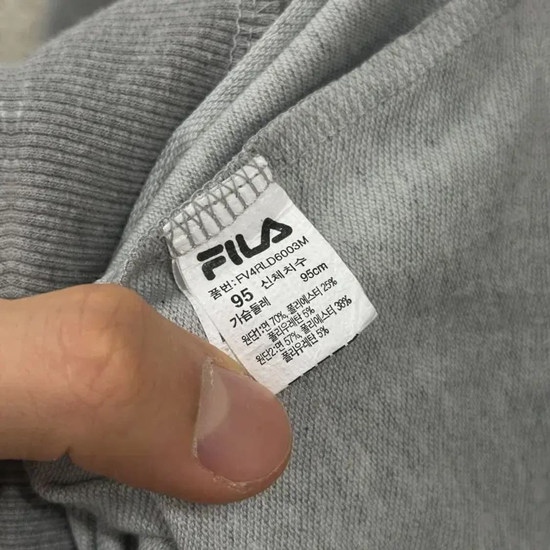 필라 FILA 그레이 캐주얼 맨투맨 95 D08301 상품이미지4