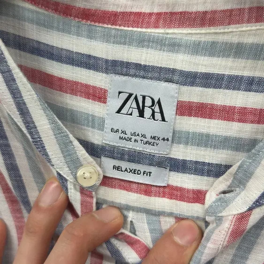 자라 ZARA 릴렉스드핏 여름 반단추 셔츠 105 D08382 상품이미지3