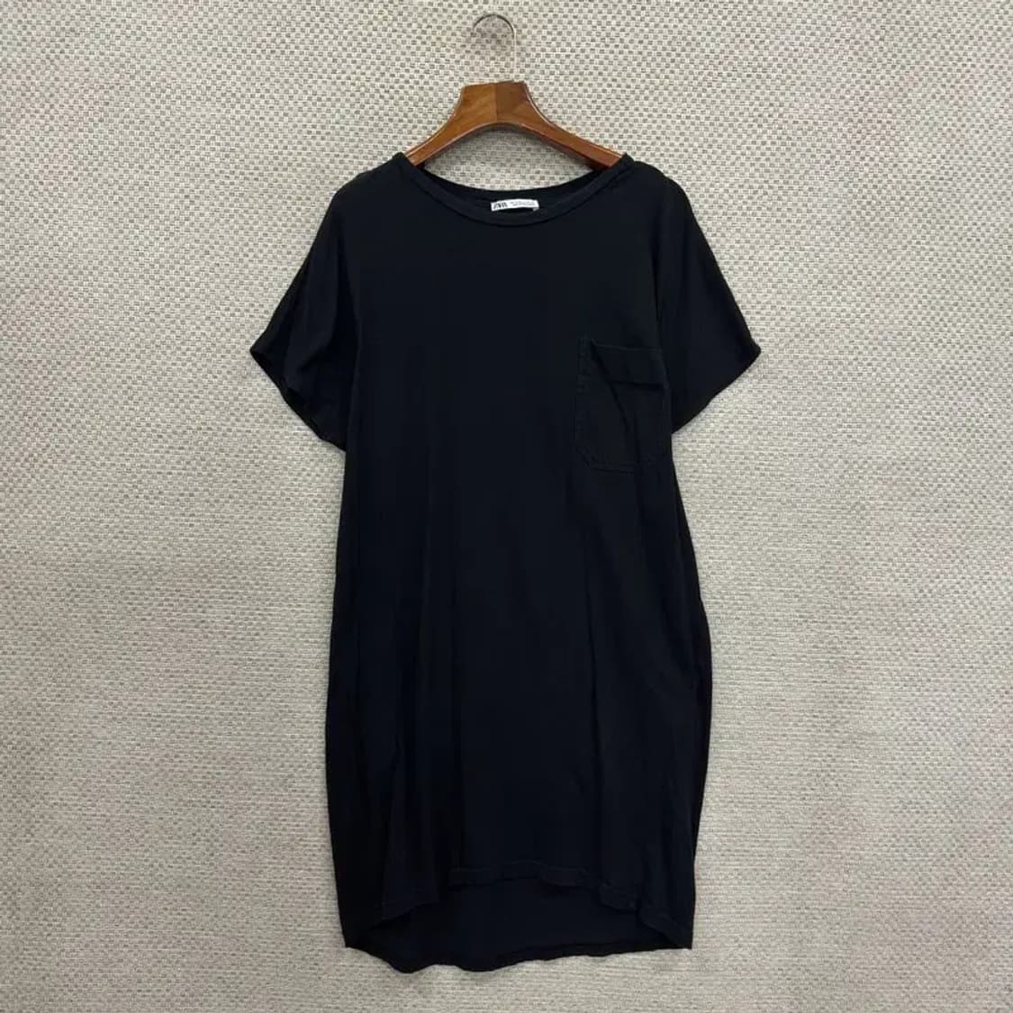 자라 ZARA 블랙 반팔 원피스 90 D08460 상품이미지1