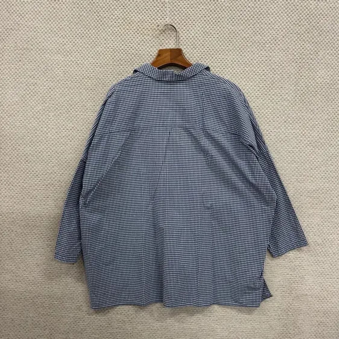 자라 ZARA 오버핏 포켓 여자 체크셔츠 90 D08467 상품이미지2