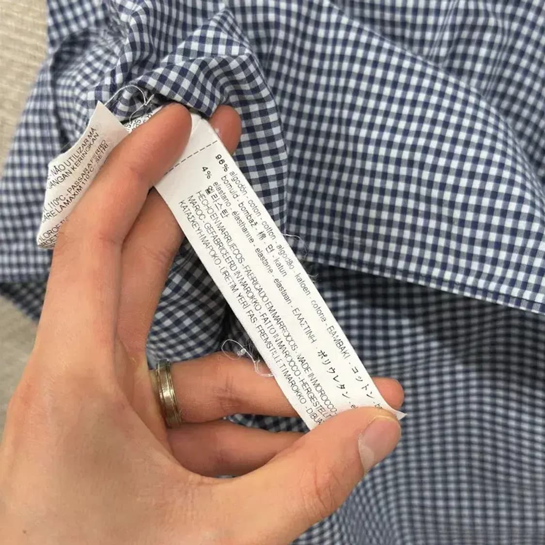 자라 ZARA 오버핏 포켓 여자 체크셔츠 90 D08467 상품이미지4