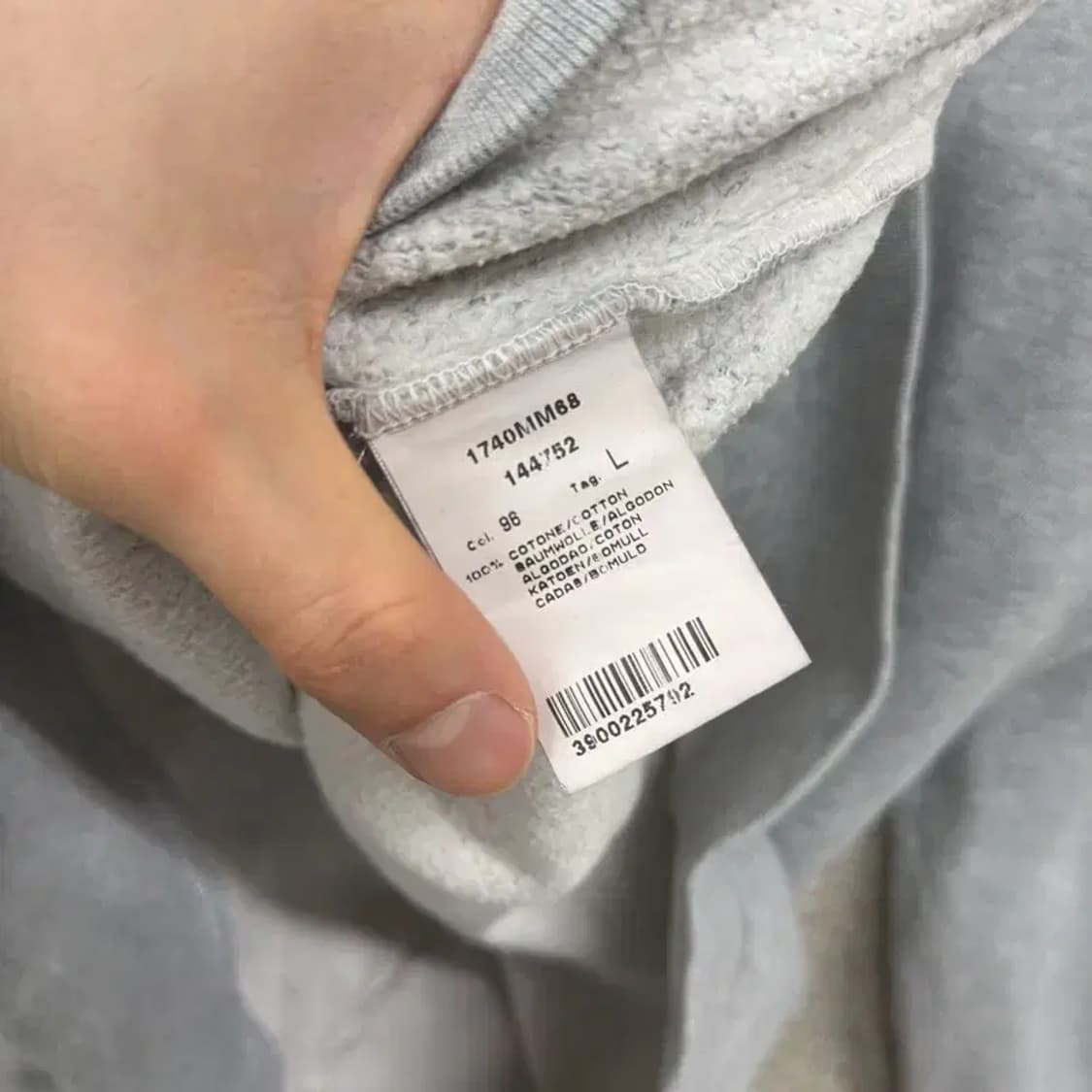 엠에스지엠 MSGM 캐주얼 그레이 맨투맨 100 D08465 상품이미지4