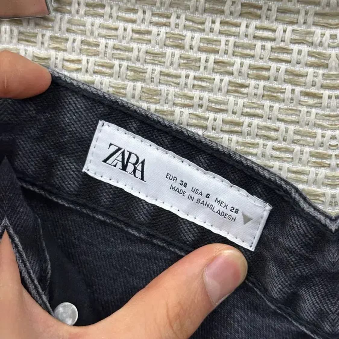자라 ZARA 숏팬츠 흑청 반바지 28인치 D08560 상품이미지3