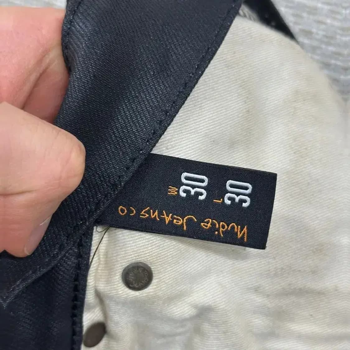 누디진 코팅진 블랙진 흑청바지 30인치 D08556 상품이미지4