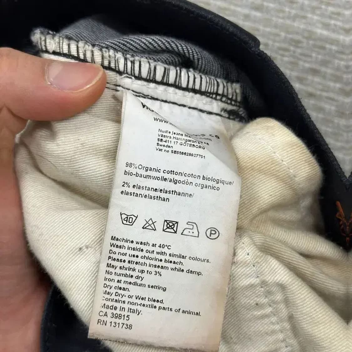 누디진 코팅진 블랙진 흑청바지 30인치 D08556 상품이미지6