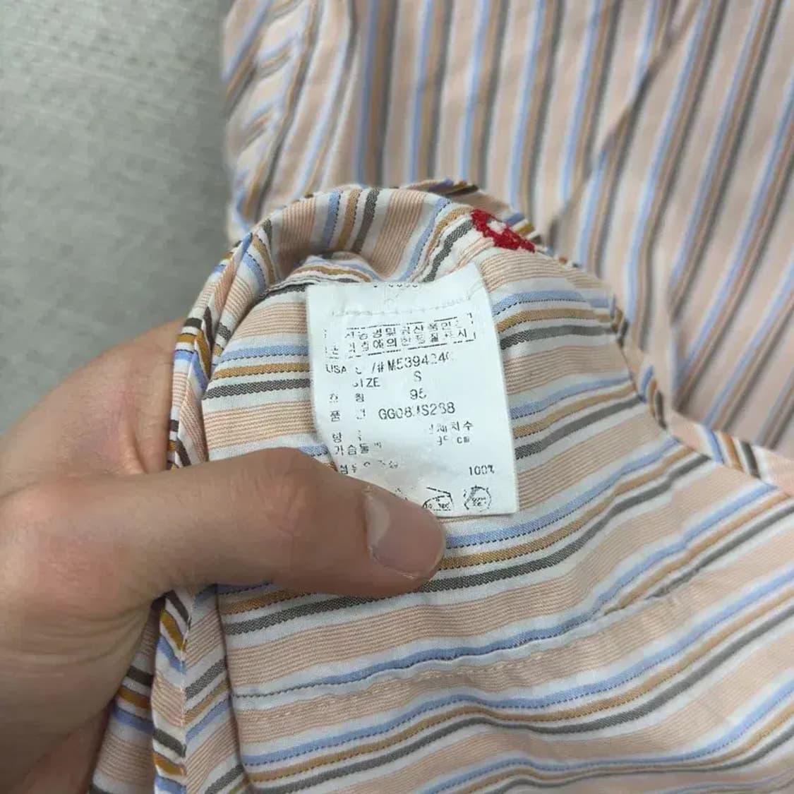 게스 포켓 캐주얼 스트라이프 긴팔 셔츠 95 D08944 상품이미지4