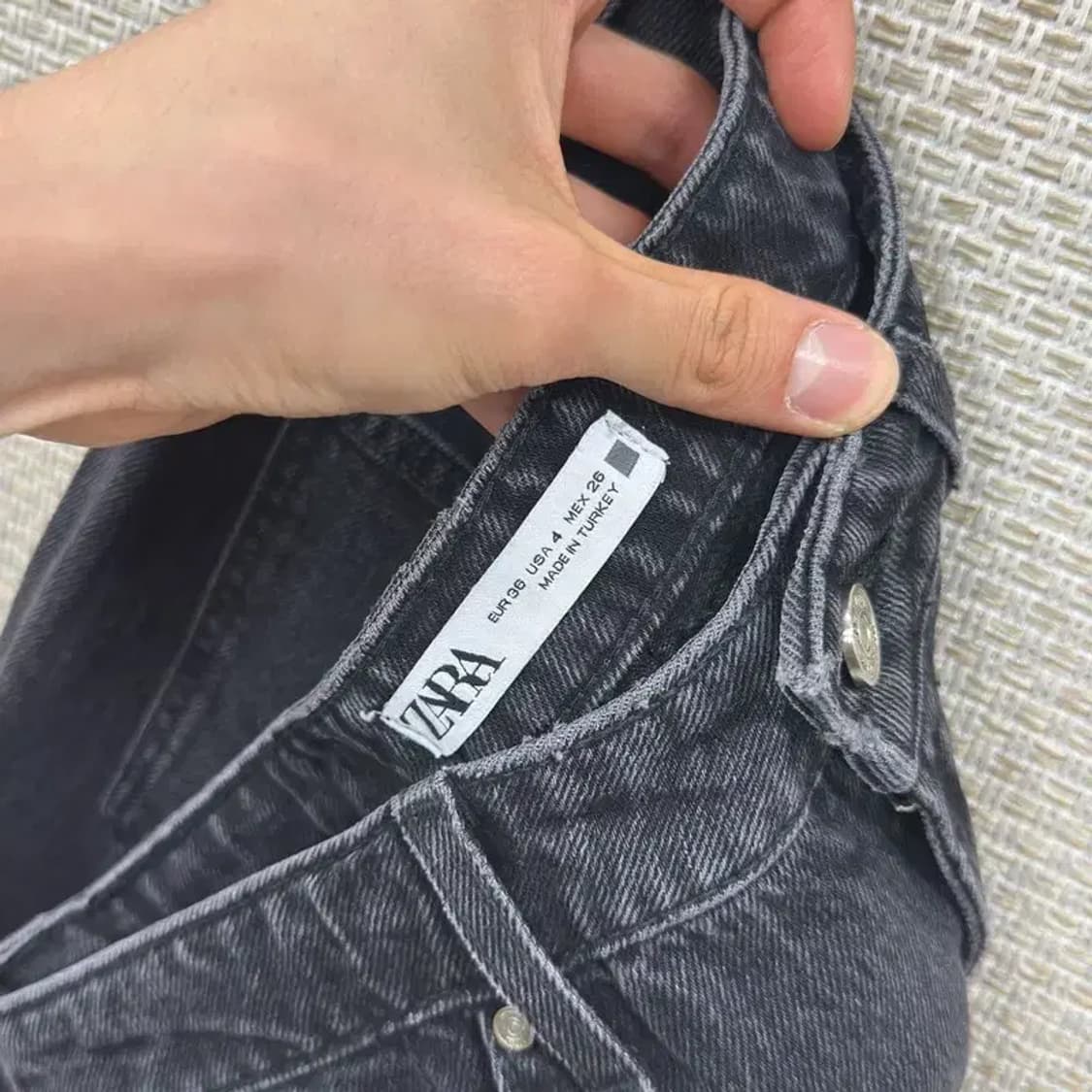 자라 ZARA 캐주얼 블랙진 흑청바지 26인치 D09047 상품이미지4