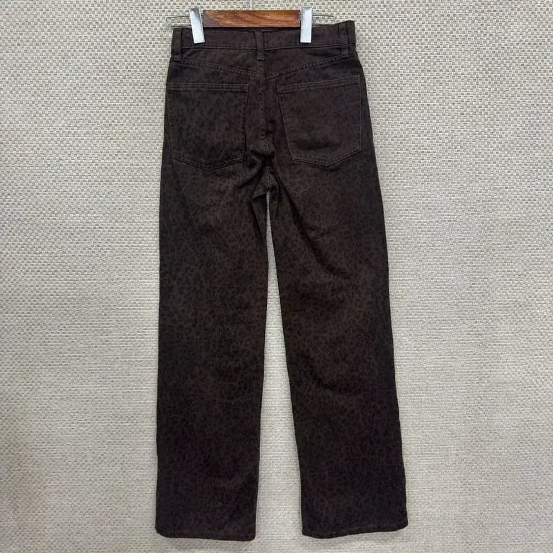 자라 ZARA 레오파드 갸루 와이드핏 청바지 27인치 D09125 상품이미지2