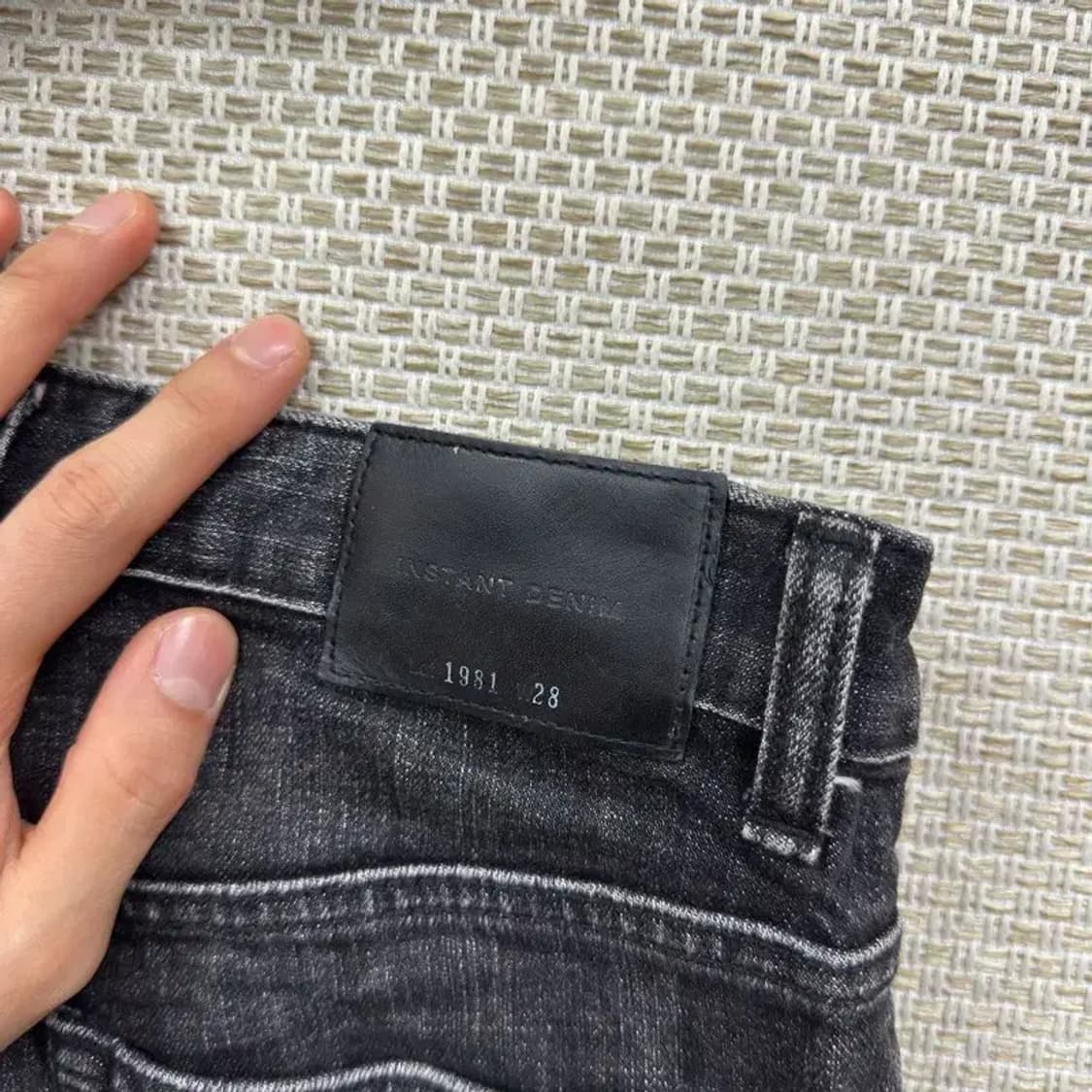인스턴트데님 캐주얼 흑청 데님팬츠 청바지 28인치 D09294 상품이미지3