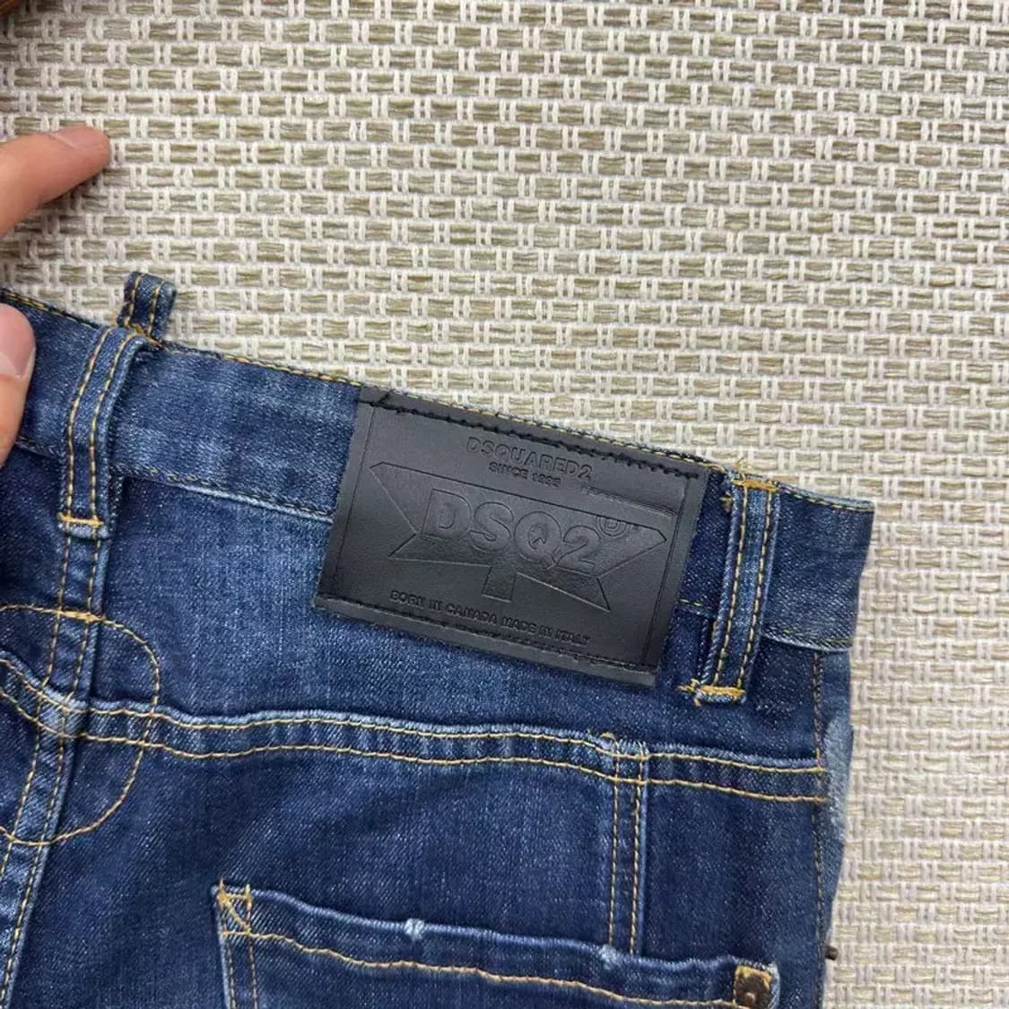 디스퀘어드2 빈티지 자수 데님팬츠 청바지 46 D09374 상품이미지3