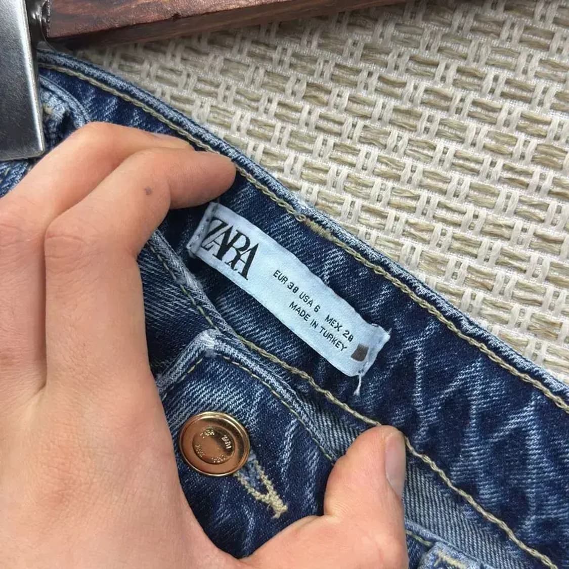자라 ZARA 일자핏 스판 데님 청바지 28인치 D09416 상품이미지3