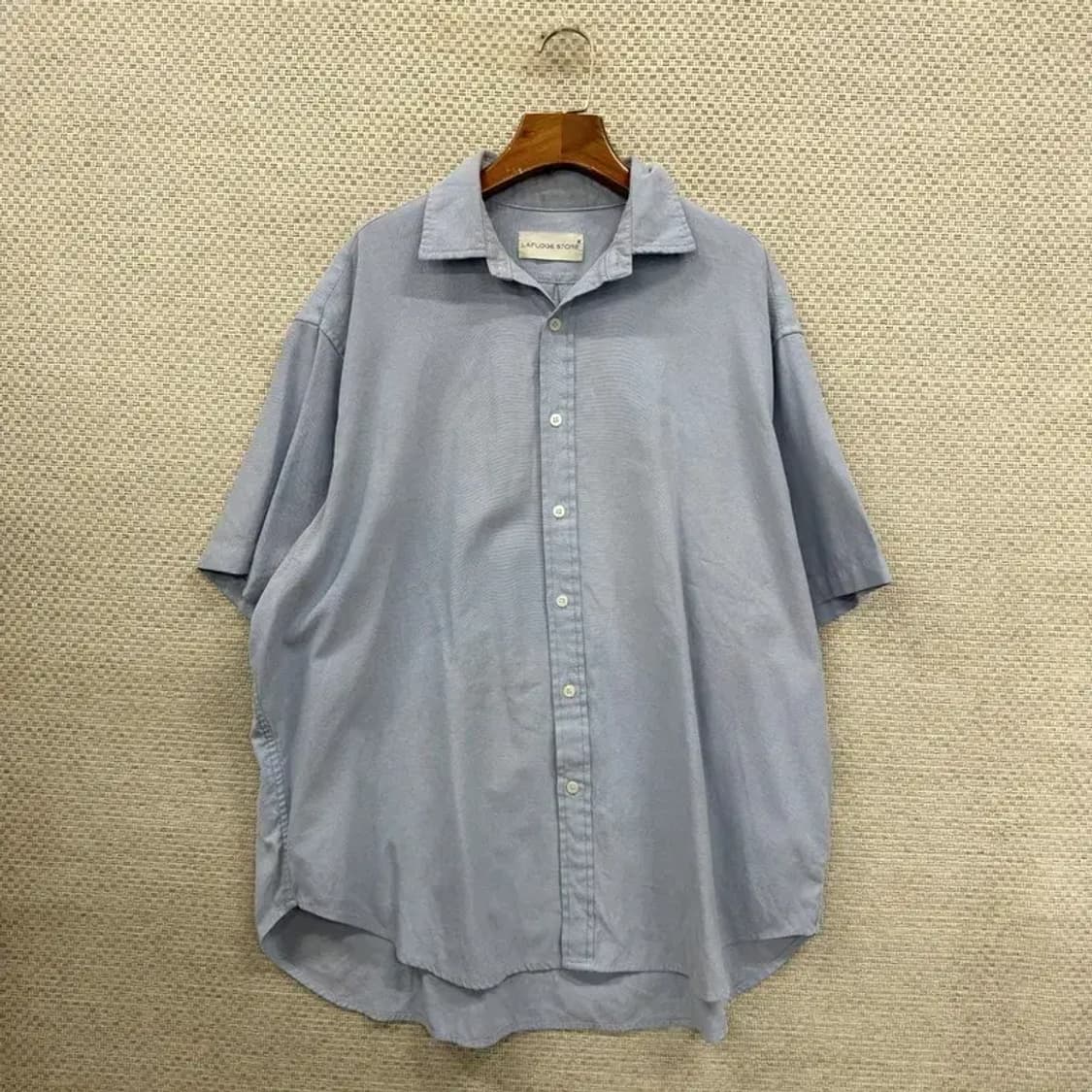 라퍼지스토어 블루 오버핏 반팔셔츠 105 D09647 상품이미지1