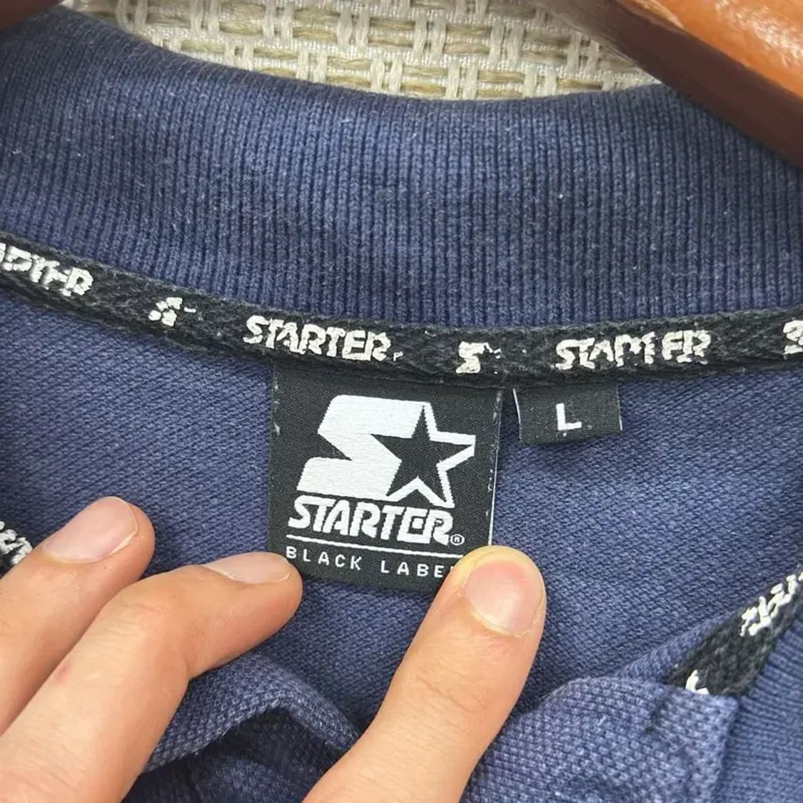 스타터 네이비 오버핏 반팔카라티 105 D09631 상품이미지3