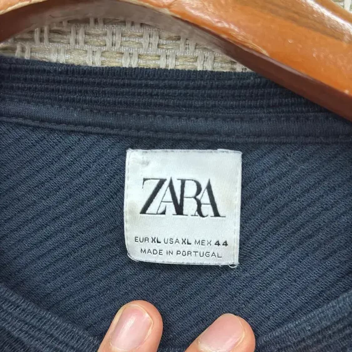 자라 ZARA 네이비 캐주얼 남자 긴팔티 105 D09713 상품이미지3