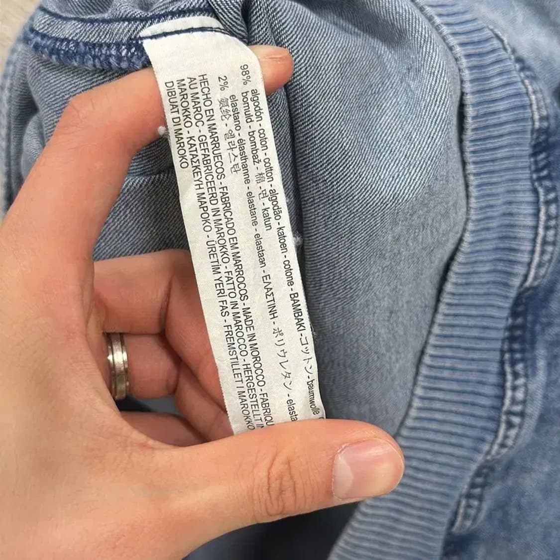 자라 ZARA 데님 반팔 맨투맨 105 D09789 상품이미지4