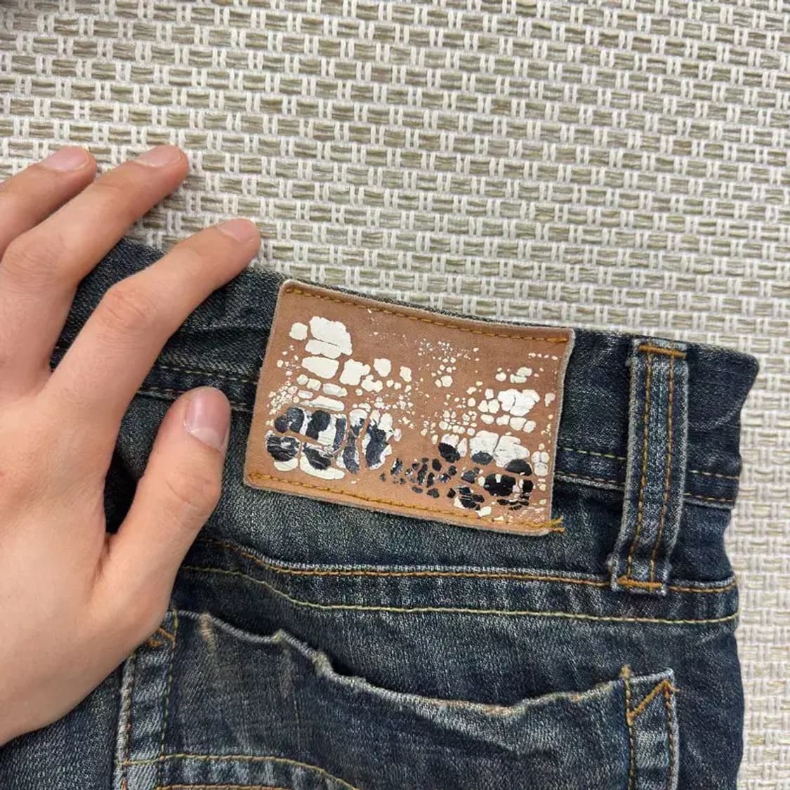버커루 빈티지 올드스쿨 데님팬츠 반바지 32인치 D09813 상품이미지3