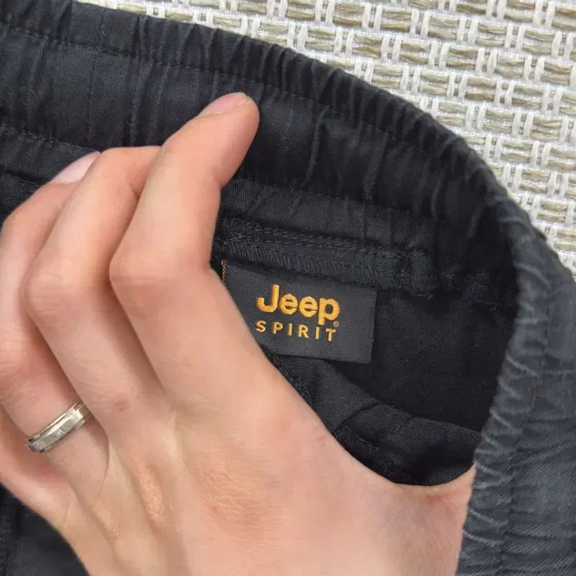 지프 JEEP 빈티지 프린팅 카고팬츠 면바지 29인치 D09814 상품이미지3