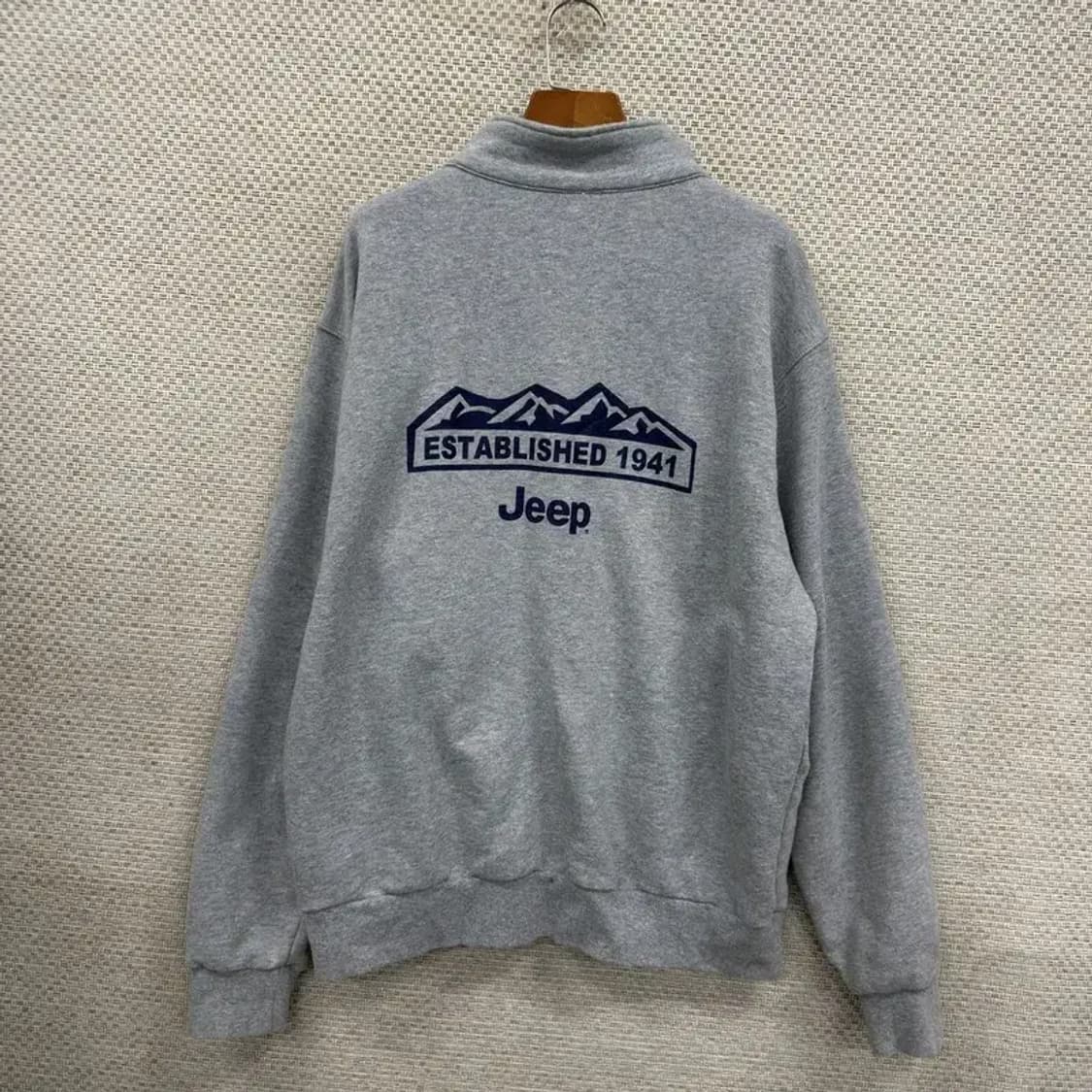지프 JEEP 캐주얼 그레이 반집업 맨투맨 100 D09894 상품이미지2