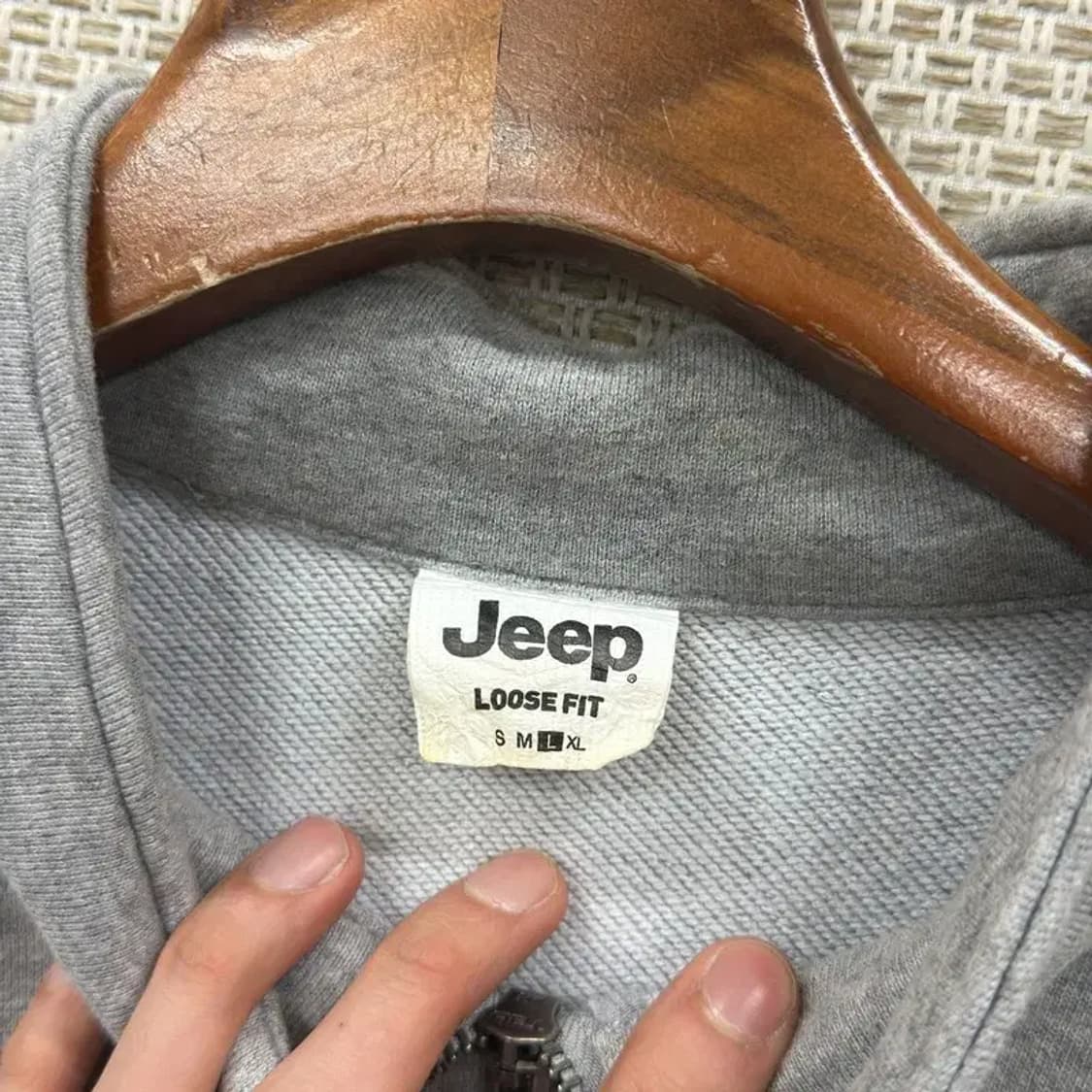 지프 JEEP 캐주얼 그레이 반집업 맨투맨 100 D09894 상품이미지3