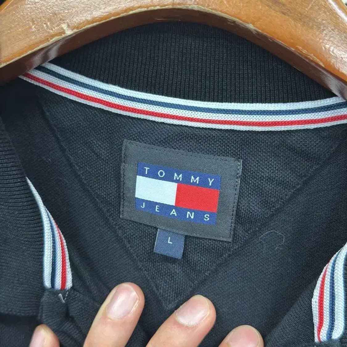 타미힐피거 캐주얼 자수로고 반팔카라티 100 D09943 상품이미지3