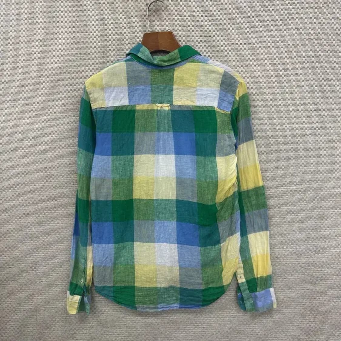 타미힐피거 자수로고 빈티지 린넨 긴팔 셔츠 90 D10110 상품이미지2