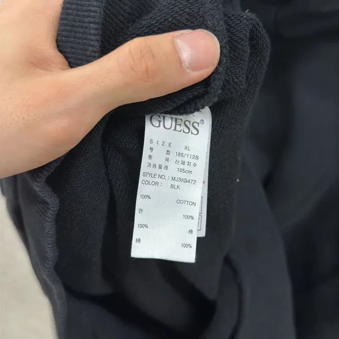 게스 자수로고 캐주얼 후드티 105 D10199 상품이미지4