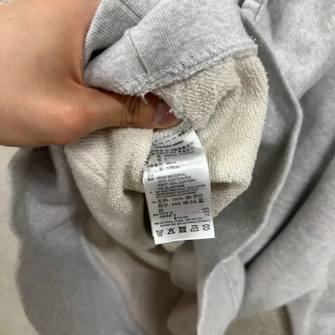 아디다스 자수로고 캐주얼 오버핏 후드티 105 D10200 상품이미지4