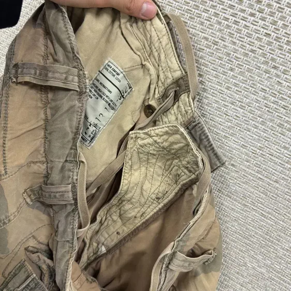 아베크롬비 빈티지 밀리터리 카모 카고 반바지 XL D10377 상품이미지3