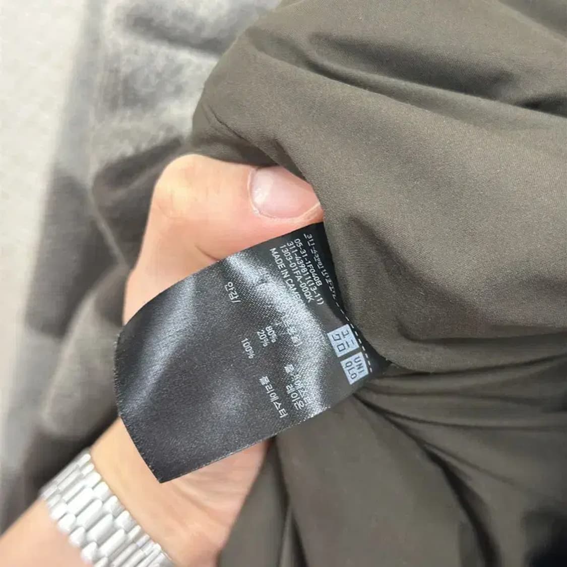 유니클로 캐주얼 체크 셔츠 자켓 105 D10441 상품이미지4