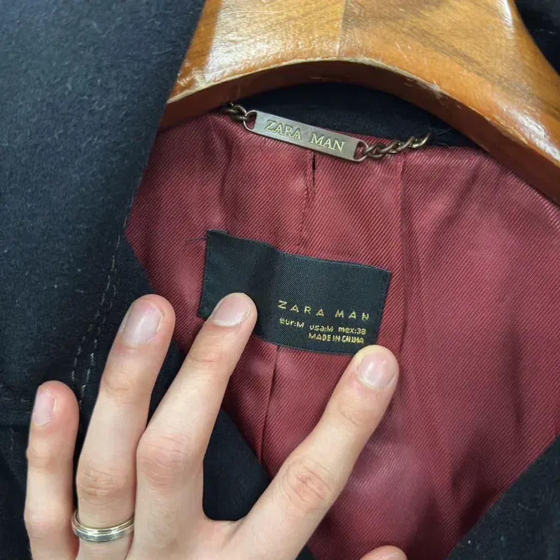 자라 ZARA 버튼 모직 하프 코트 95 D10709 상품이미지3