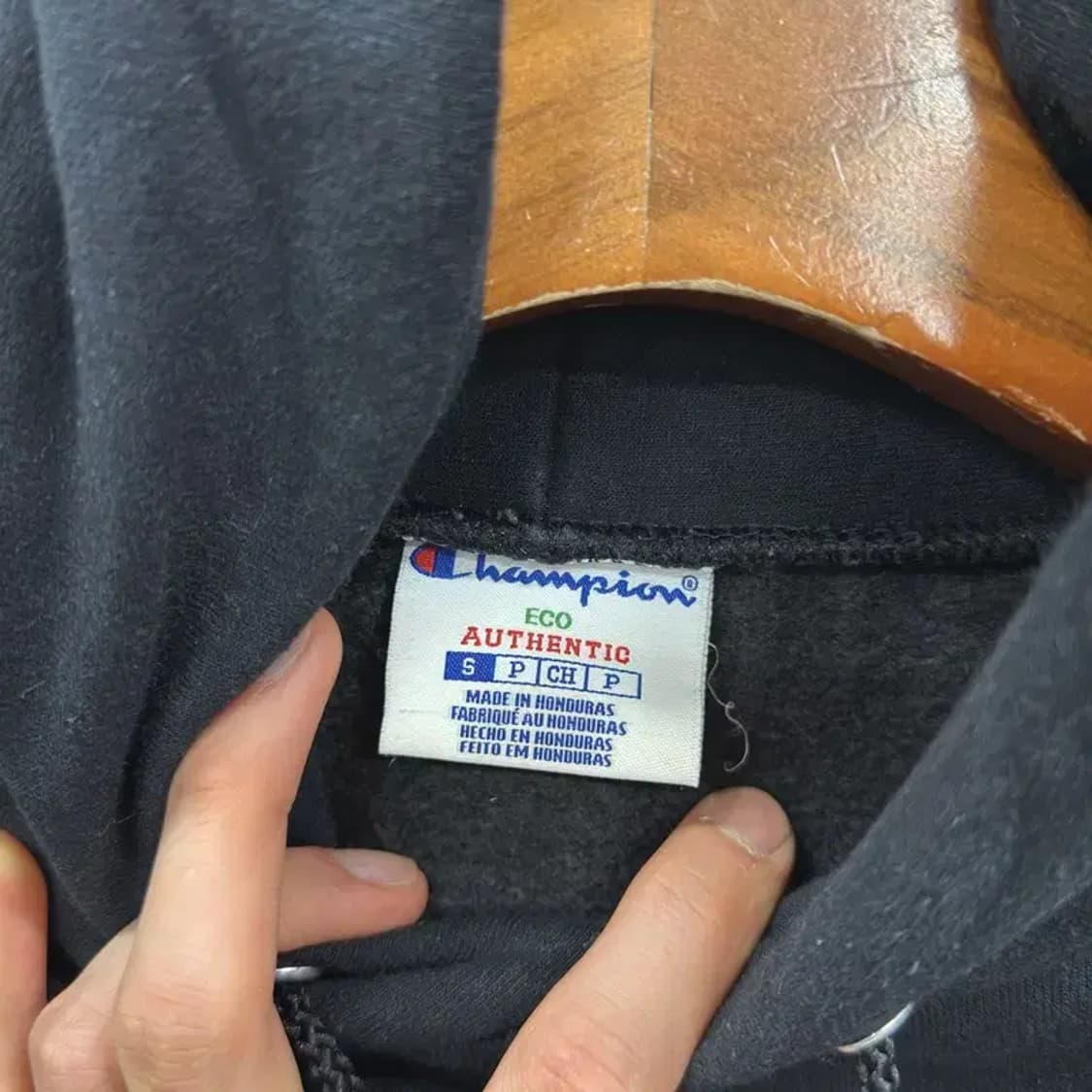 챔피온 어센틱 자수로고 오버핏 기모 후드티 95 D10787 상품이미지3