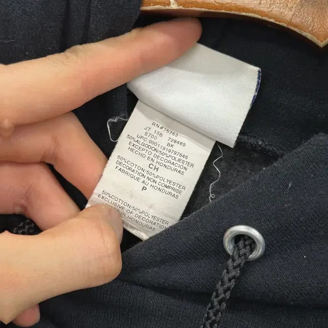 챔피온 어센틱 자수로고 오버핏 기모 후드티 95 D10787 상품이미지4