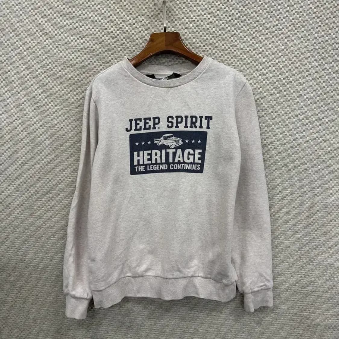 지프 JEEP 멜란지 약기모 프린팅 맨투맨 95 D10891 상품이미지1