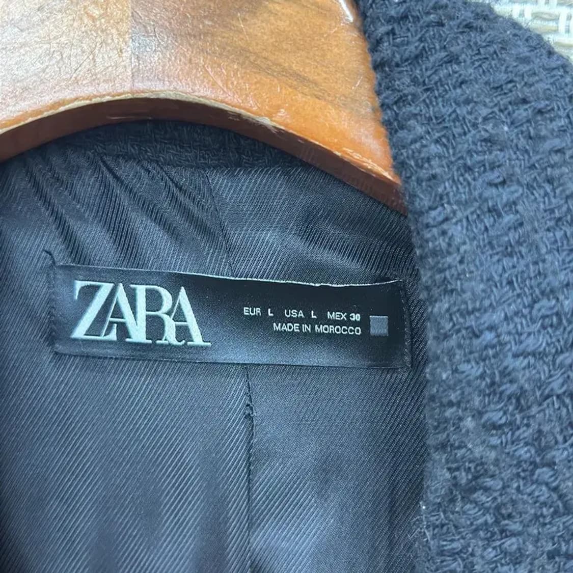 자라 ZARA 캐쥬얼 트위드 코트 자켓 L D10963 상품이미지3