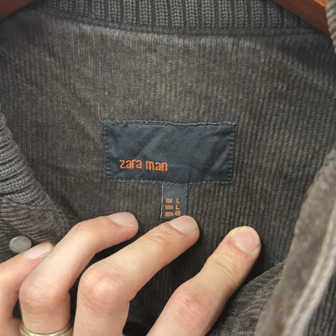 자라 ZARA 캐쥬얼 투포켓 골덴 코듀로이 자켓 100 D10978 상품이미지3