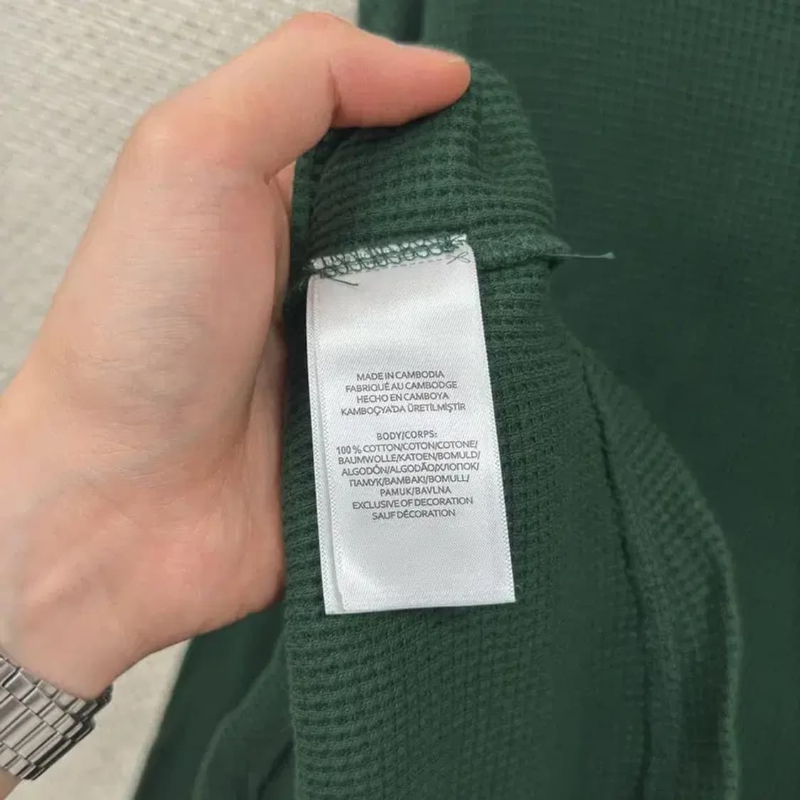 폴로 랄프로렌 자수로고 와플 롱슬리브 긴팔티 100 D11047 상품이미지4