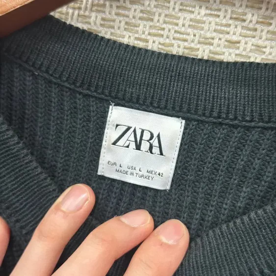 자라 ZARA 캐주얼 오버핏 코튼 니트 100 D11116 상품이미지3