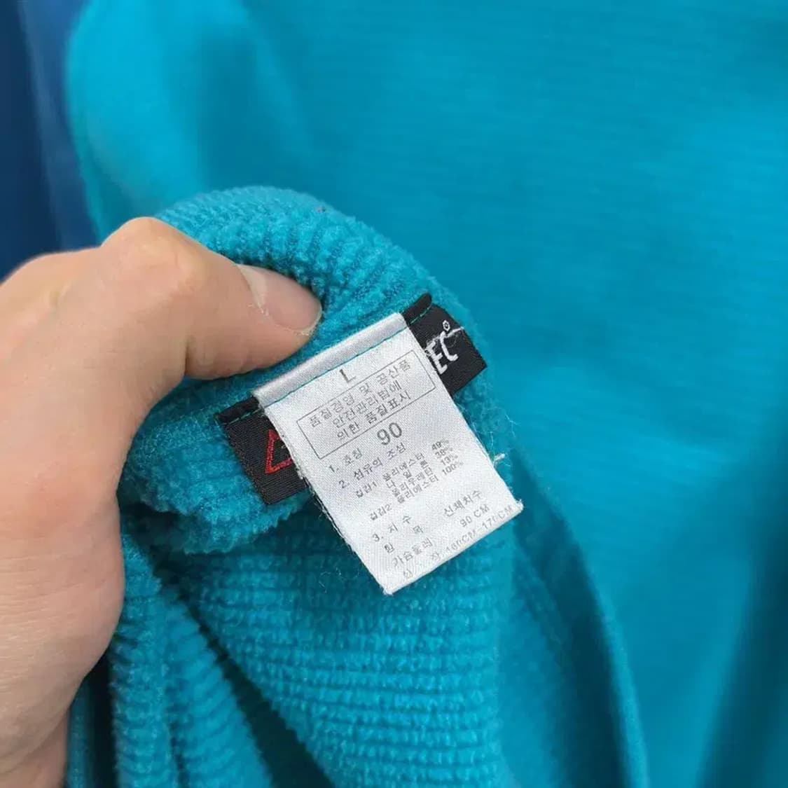 노스페이스 아웃도어 자수로고 약기모 반집업 긴팔티 90 D11141 상품이미지4