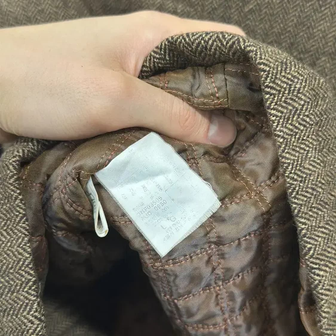닥스 브라운 헤링본 반폴라 자켓 95 D11269 상품이미지4