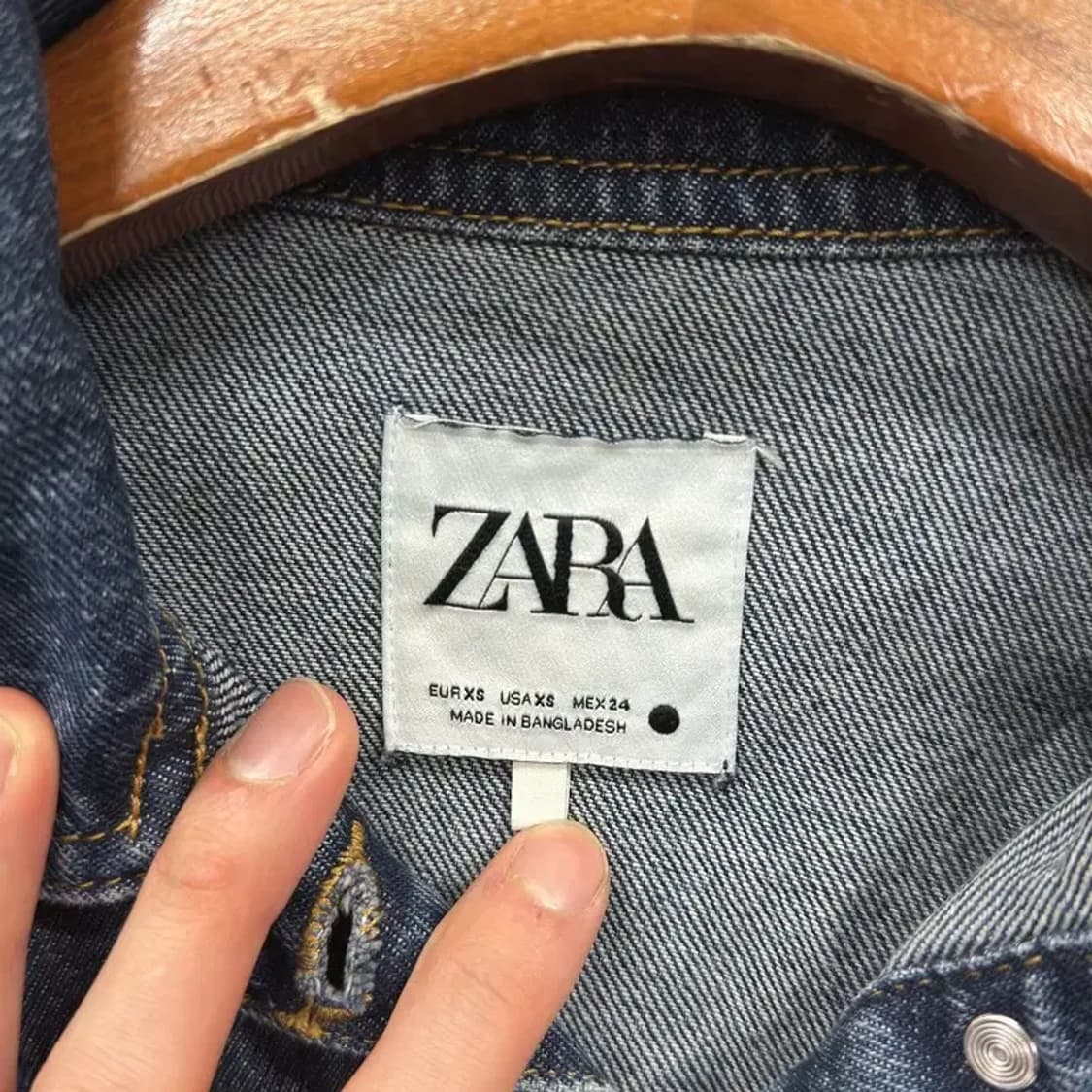 자라 ZARA 데님셔츠 청셔츠 롱 원피스 85 D11373 상품이미지3