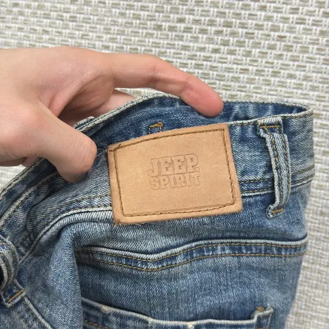 지프 JEEP 패치 워싱진 데님팬츠 청바지 31인치 D11381 상품이미지3